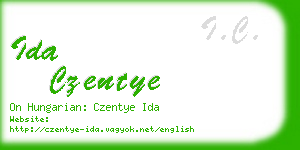 ida czentye business card